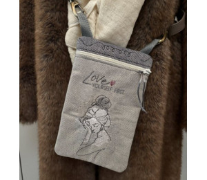 2€ ZUSATZTÜRCHEN 20. Dezember - Stickdatei - ITH Tasche Crossbody Love yourself first